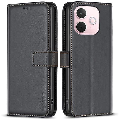 BINFEN Hoesje - Geschikt voor OPPO A5 Pro 5G Hoesje - BINFEN Color Book Case - Zwart