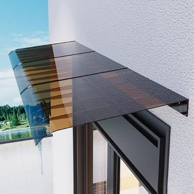 Regenkap Deur - Luifel Buitendeur - Bescherming Buiten - UV Bestendig - 60x250cm - Bruin