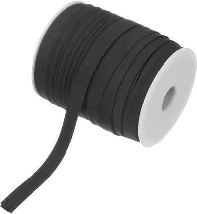 Dailygoods - M METERXITY Dubbelgevouwen biaisband 1/2 inch 50 meter katoen biaisband bulk dubbele vouw biaisband voor naaien/naaien zoom/binden//quilten/doe-het-zelf handwerk [zwart]