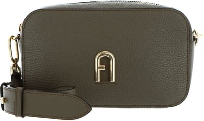 FURLA Leren Schoudertas Primula Mini Crossbody Bag Sage Donkergrijs