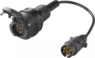 Verloopkabel 30 cm van 13-polig type Jaeger naar 13-polig type Multicon West - 30 cm - Auto en aanhanger