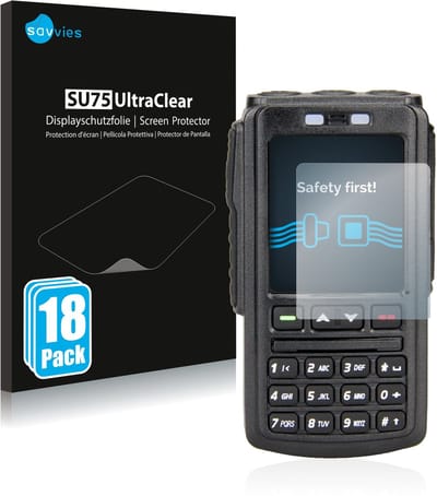 Savvies - Screenprotector voor AnyTone BT-01 - Folie Beschermfolie transparant 18 Stuks