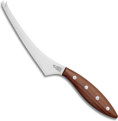 Robert Herder Kaasmes voor Zachte Kazen – Fromago Mola – RVS – Concave Golf – Lemmet 16,5 cm – Heft Pruimenhout