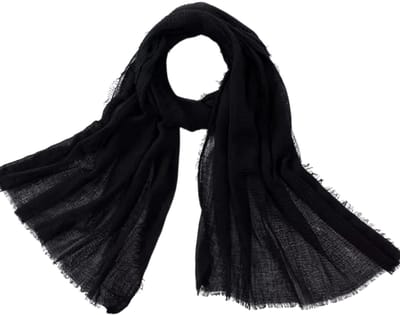 Mooie dunne dames sjaal Zwart - Langwerpige sjaal- Youhomy accessoires Shawl- Omslagdoek-scarf - sjaal - viscose| Zomer sjaal vakantie
