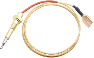 Gasthermo-element - Thermokoppel Haard - Veilige Verbranding - Universele Compatibiliteit - 600 mm - Zilver
