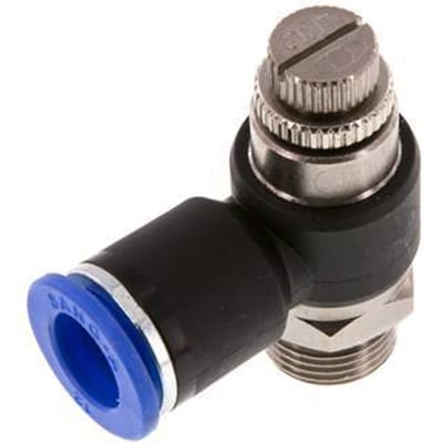 L-stuk Regelventiel 12 mm - G3/8'' Regeling-Uit Messing/Nylon