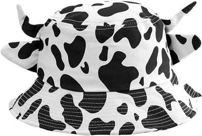 Cow Bucket Hat voor Buiten - Vouwbare Zonnehoed voor Mannen en Vrouwen - Ideaal voor Kamperen, Wandelen en Vissen