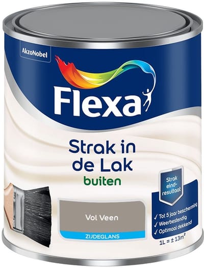 Flexa - Strak In De Lak Buitenlak Zijdeglans - Vol Veen - Mengverf - 1 L