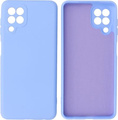 Hoesje Geschikt voor Samsung Galaxy A22 4G - Fashion Telefoonhoesje Backcover - Siliconen Hoesje - Paars