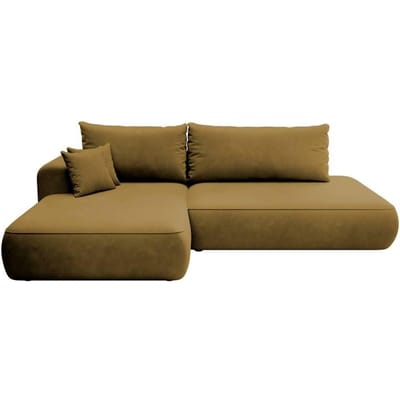 Hoekbank met slaapfunctie Fermizzi links chenille | Selsey Design