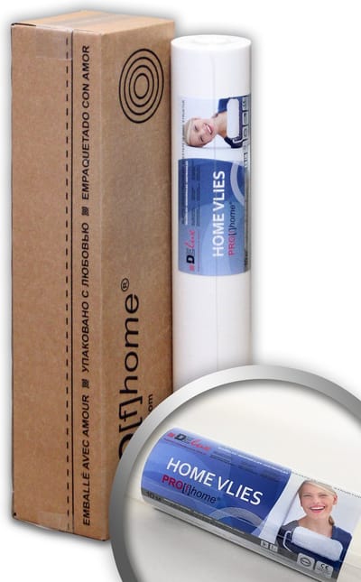 Renovatievlies 120 g Profhome HomeVlies 399-120 overschilderbaar glad wit vliesbehang voor wand en plafond 1 rol 5,33 m2