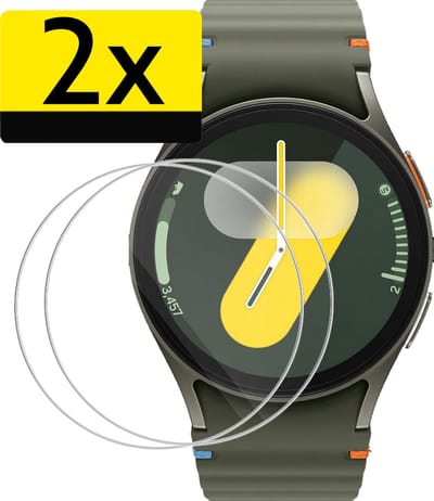 Screenprotector - 2 Stuks - Geschikt voor Samsung Galaxy Watch 7 (40 mm) - Sterk & Shockproof - Tempered Glass - Beschermglas Screen Cover - Gehard Glas - Bescherm Protector voor Smartwatch
