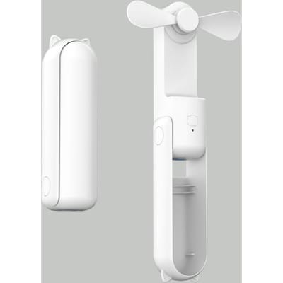 Draagbare opvouwbare elektrische ventilator 3-in-1 mini handbediende koelventilator Lichtgewicht draagbare tas hangende ventilator Studenten kleine ventilator