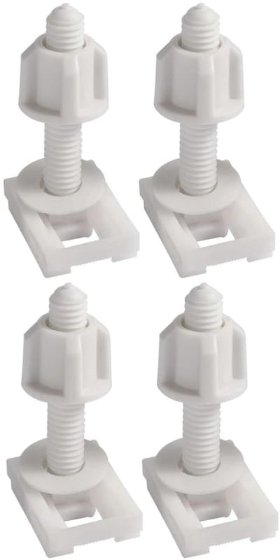 Toiletbril Schroeven - Bevestigingsset Moeren - Badkamer Reparatie - Universele Kunststof Pasvorm - Wit