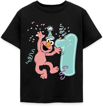 Sesamstraat Elmo Verjaardag 1 Jaar Cadeau T-Shirt Kinderen