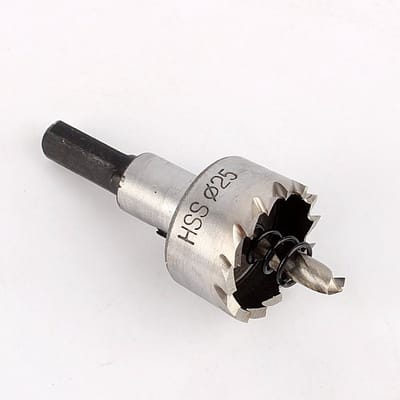 Dailygoods - Hardmetaal Getipte Gatenzaagboor - Zware Gatenzaagboor voor Hard Metaal - 1 Inch - Gatensnijder met Splittip Pilotboor - Ideaal voor Meta...