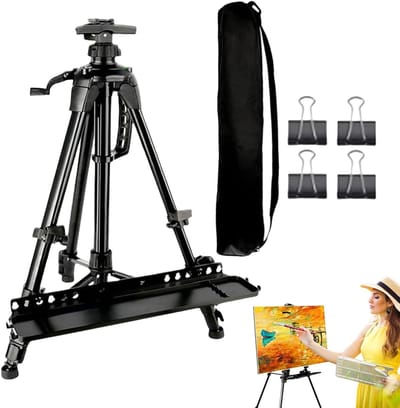 Schildersezel - Ezel Statief - Kunst Maken - Verstelbaar Hoogte - 52-160 cm - Zwart