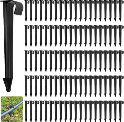 Grondankers - Slanghouders - Tuin bewateren - Stabiele bevestiging - 100 stuks - Zwart