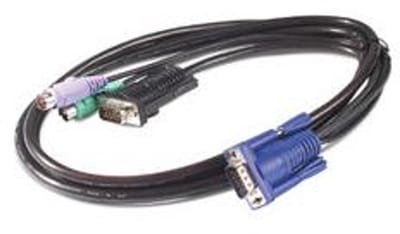 APC KVM PS/2 Cable - 3 ft (0.9 m) electriciteitssnoer Zwart 0,91 m