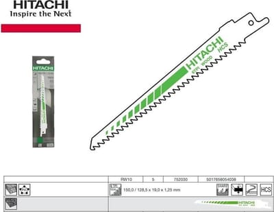 Hikoki Hitachi Schrobzaagbladen rw10/s644d blister van 5 bladen