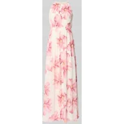 Maxijurk van chiffon met allover-look