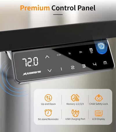 Premium Elektrisch Zit-Sta Bureau Frame Oval Design Dual Motor 62–125 cm Hoogteverstelling 180 kg Draagkracht Memory Functie USB & Anti-Collision Modern Staal Grijs