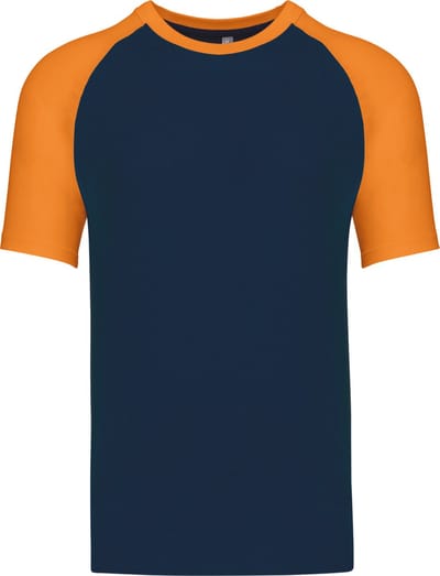 Kariban Baseball - Tweekleurig t-shirt K330 - Navy / Orange - L