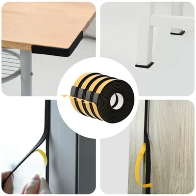 vidaXL - Zelfklevende - schuimtape - 4 - st - Zwart - 30mm - x - 5m - CR - Schuim