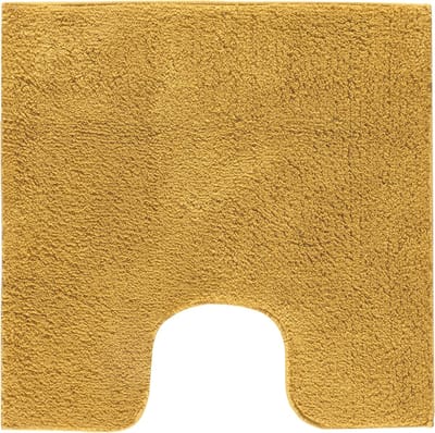 Casilin WC Mat met Uitsparing 60x60cm Havana - Antislip Toiletmat - Vierkante Badmat - Waterabsorberend en Sneldrogend - Wasbaar - Oker Geel