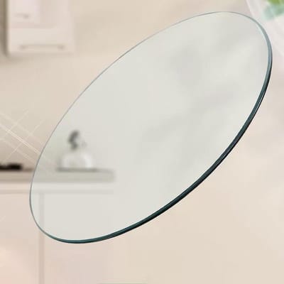 Glazen Tafelblad Rond - Vervangend Glasplaat - Meubels Vernieuwen - Gehard Glas - 85 cm - Transparant