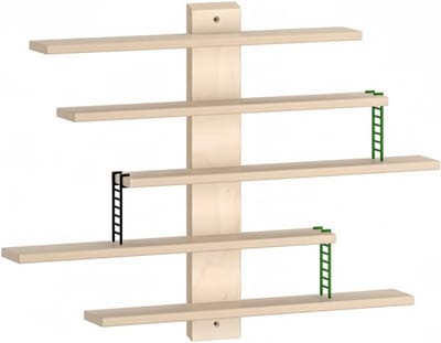 Kleine zwevende planken voor aan de muur, houten wandplanken voor decoratie, ideaal voor het tonen van miniatuurdecoraties en verzamelobjecten