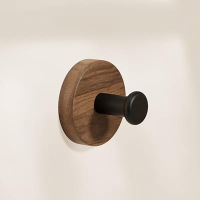 Zelfklevende Massief Houten Haak Walnoot Sleutel Decoratief Handdoekhouder Haak Deurhanger Wand Kapstok Keuken Badkamer Organizer wit