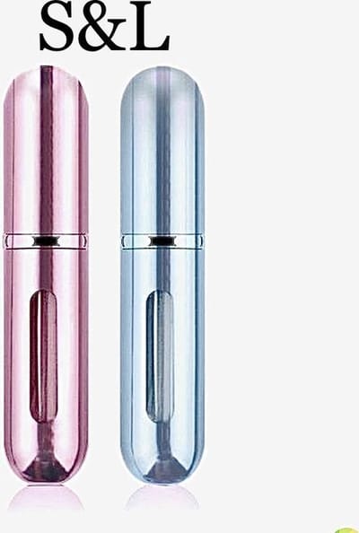 S&L Parfum Flesje Navulbaar - Parfum Verstuiver - Lichtblauw & Lichtroze - 2 stuks
