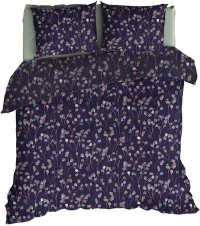 Romanette Muriel Dekbedovertrek - Tweepersoons - 200x200/220 cm - Blauwgrijs