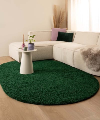 Vloerkleed ovaal hoogpolig - Shaggy Trend jade 300x400