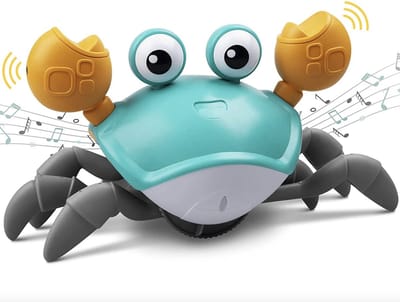 Lopende Krab - Walking Crab - Bewegend Speelgoed - Baby - Peuter - Toy - Motoriek Speelgoed - Fijne Motoriek - Hondenspeelgoed - Hondenspeeltjes - Montessori Speelgoed - Crawling Crab
