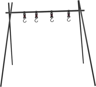 Draagbare Hangende Rack voor Barbecue - Aluminium Tripod met Haak en Draagtas voor Buiten koken, Kamperen en Picknicken