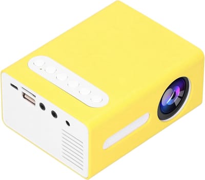 Mini Projector - Draagbare Beamer - Home Cinema - Full HD Ondersteuning - 16-100 Inch - Geel Wit