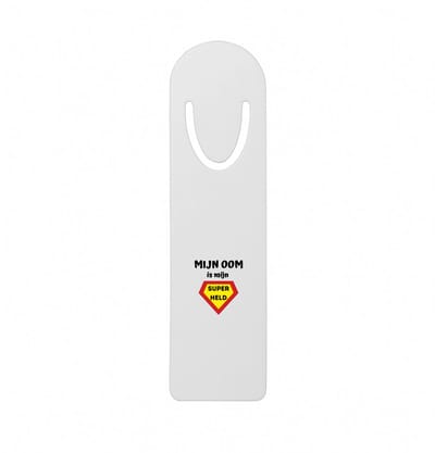 Hacebo® - mijn oom is mijn superheld metalen boekenlegger - Oom - super oom - verjaardag - cadeautje voor oom - oom artikelen - kado - geschenk Bladwijzer boekenleggers - 12.7 cm x 3.2cm