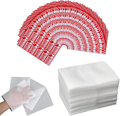 Allecta - Premium Verpakkingsmateriaal Luchtkussenfolie - Schuimfolie Set Verhuizing - Dozen - Servies - Glazen - Fragiele Labelstickers - Bescherming - 50 stuks.