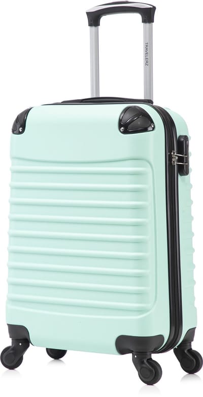 Travelerz Rome Koffer maat XL– Ruimbagage 95 Liter - Lichtgewicht ABS – Spinner Wielen – Met Cijferslot - Mint Groen