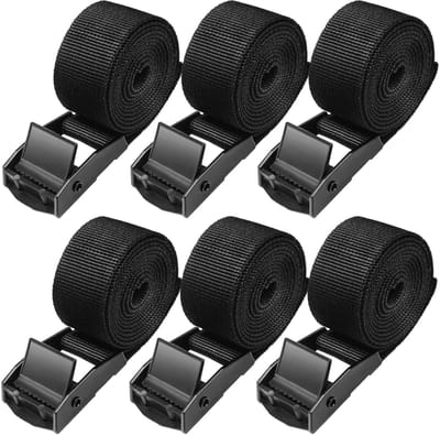 Dailygoods- Spanbanden 100 cm - Verstelbare Sjorbanden - 250 kg Draagvermogen - Korte Bevestigingsriemen - Roestvrij Stalen Gesp - Voor Auto/Camping