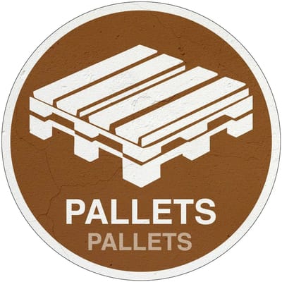Pallets afval bord | Sign Again materiaal | 20 cm
