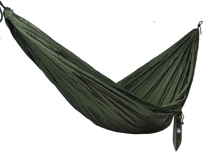 Draagbare Hangmat - Schommelbed - Outdoor Ontspanning - Inclusief Opbergzak - 140x270 cm - Geel