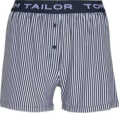 Tom Tailor - Pyjamashort met streeppatroon - Maat 36 - blue stripes