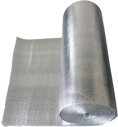 Isolatie Folie - Warmtebarrière Mat - Energie Besparen - Dubbele Bellenkern - Roll - Zilver