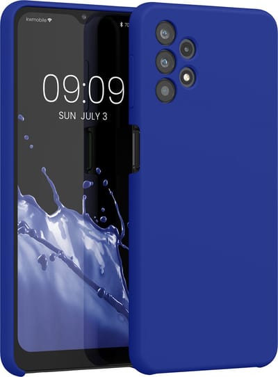 kwmobile telefoonhoesje geschikt voor Samsung Galaxy A32 5G - Hoesje met siliconen coating - Smartphone case in Baltisch blauw