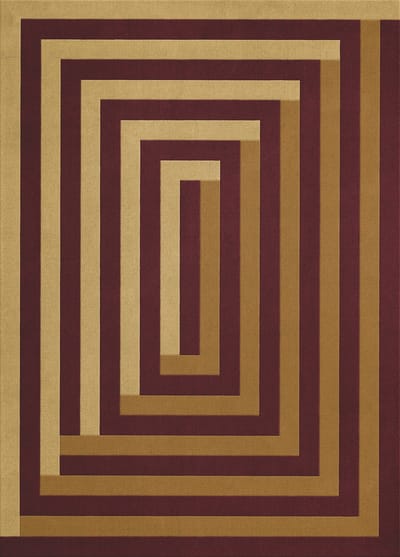 Layered Teklan Labyrinth Mulberry Sand Vloerkleed - 180 x 270 cm - Veelkleurig - Rechthoekig - Wol - Woonkamer, Eetkamer, Slaapkamer - Geometrisch - Retro, Design, Modern