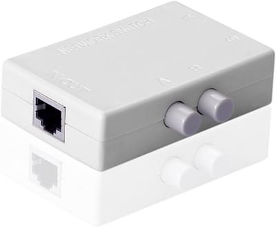 2-poorts Netwerk Switch Selector Hub - 2-in 1-uit / 1-in 2-uit 100Mhz