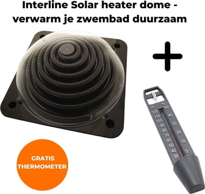 Interline Solar heater bol 5L - Pool Heater - Zwembadverwarming - Solarbol - Solar Zwembad Verwarming - Zwembad Verwarmen - Solar Verwaming Zwembad - Inclusief gratis Thermometer